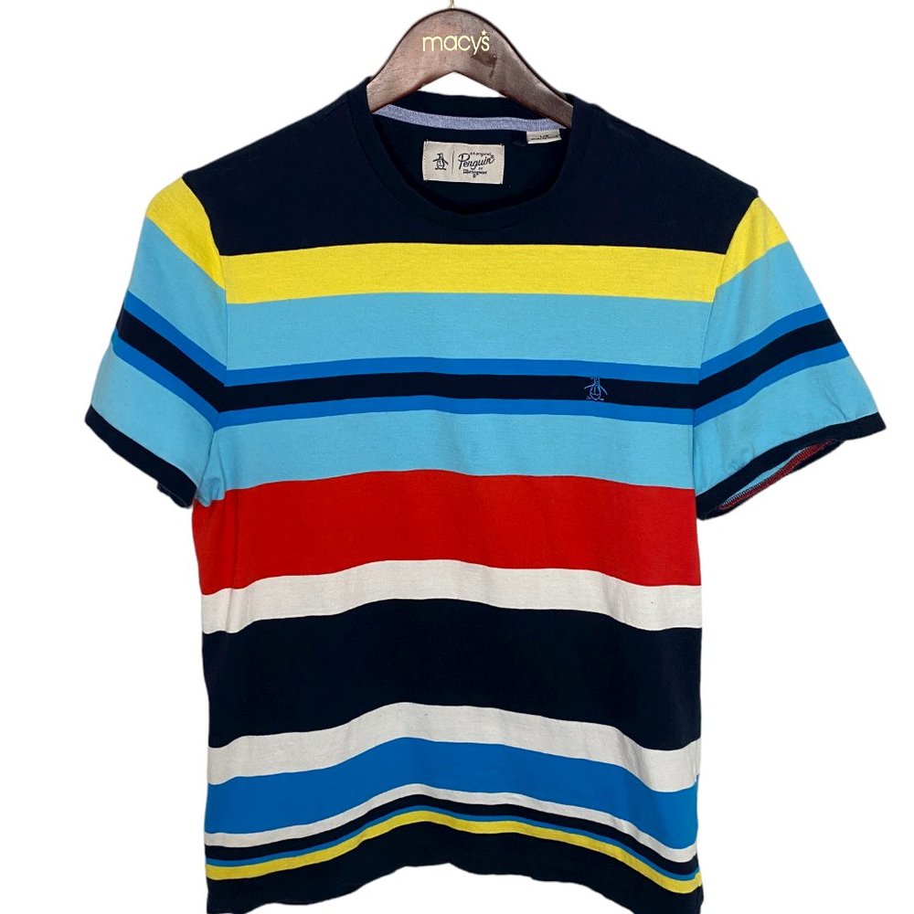 Penguin Size Large Striped T-Shirt